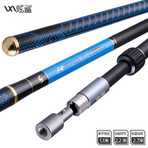 Dazzle shark anti-transfer copy net rod Carbon super hard ultra-light bare rod Telescopic positioning competitive copy net rod 1 1 2 2 2 7
