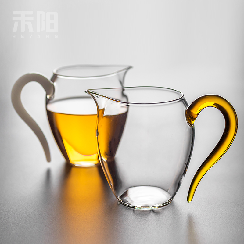 Reasonable settlement Yang glass cup upset heat - resistant kung fu tea set the components of the filter tea sea points home and cup size