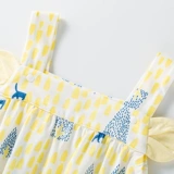 Детская тонкая летняя одежда для девочек, освежающее дышащее милое боди без рукавов для принцессы, городской стиль