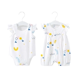 Детская хлопковая летняя одежда для девочек для новорожденных, боди