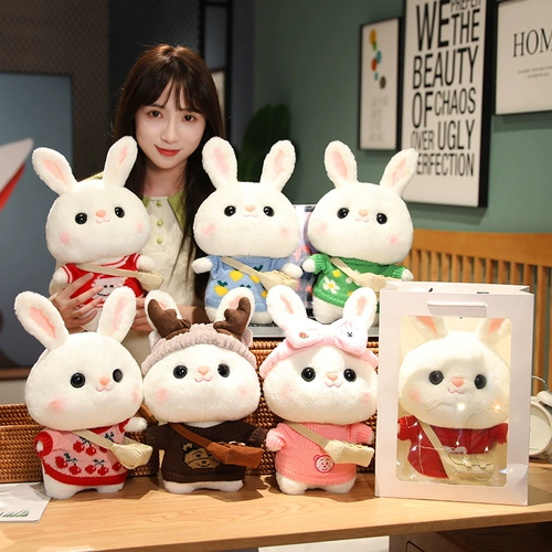 Талисман, плюшевый кролик, игрушка, тряпичная кукла, 2023, год кролика, талисман года, кукла-кролик, подарок на день рождения