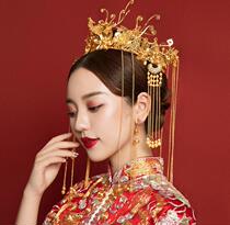 Headwear 2021 new bride Xiuhe Chinese atmosphere phoenix crown Xiuhe clothing step toast clothing jewelry wedding