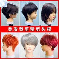 Fake model head male hair head model real hair fine cut hairdressing model hair salon trimming hair cutting perm practice