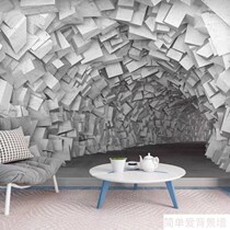 Net red card background wall 3d paper extension space wallpaper creative wall cloth bedroom sofa new popular live room