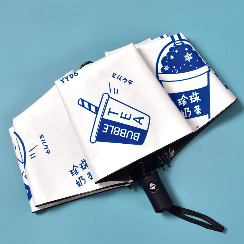 Umbrella large folding full hand automatic barometer dual sun protection UV wind resistance to wind-shading parasol