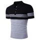 SummerMensCasualPoloShirts summer men's striped short-sleeved T-shirt lapel t-shirt for men