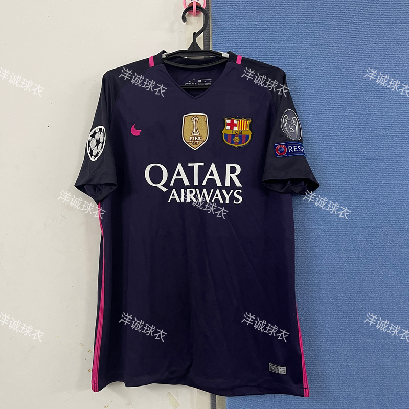 1617 Barcelona Away Jersey No. 11 Neymar No. 10 Messi No. 9 Suarez Fan Version Short-Sleeved Suit Champions League 1617 Barcelona Away Jersey No. 11 Neymar No. 10 Messi No. 9 Suarez Fan Version Short-Sleeved Suit Champions League