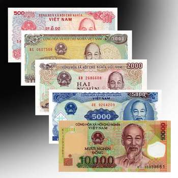 Brand new fidelity vietnamese banknotes set of 5 (500-10000) foreign currency foreign currency real banknotes