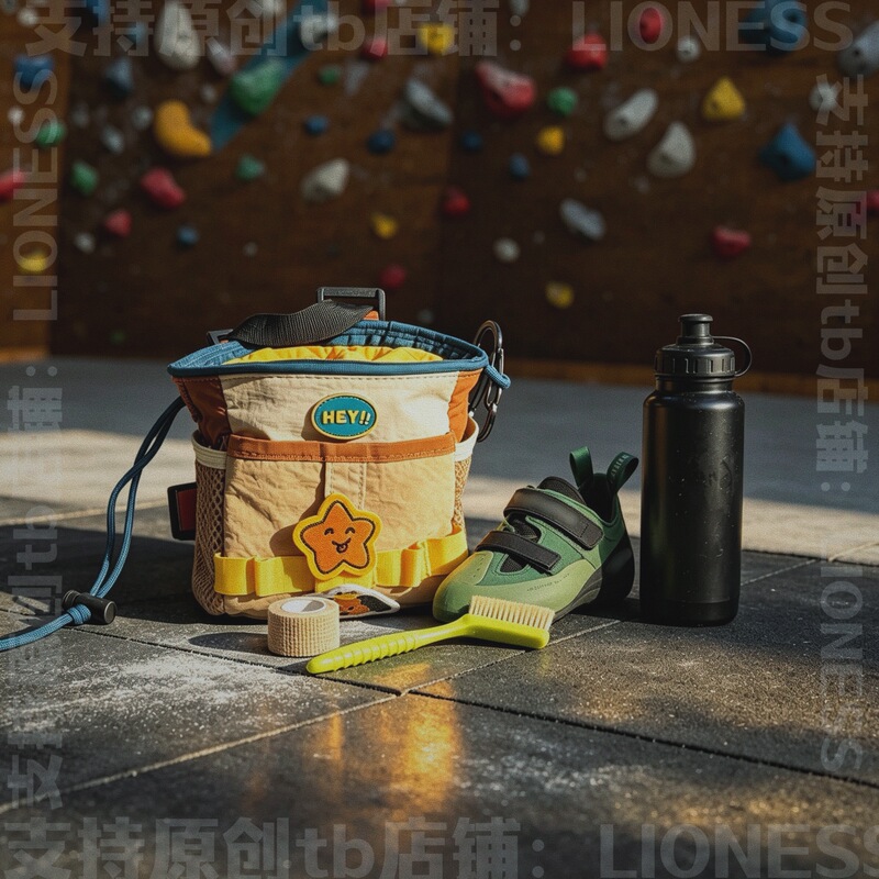 Indoor Rock Climbing Chalk Bag | Waterproof Chalk Bag, Bicycle Hanging Bag, Cute Cartoon, Lightweight Drawstring Design for Cycling