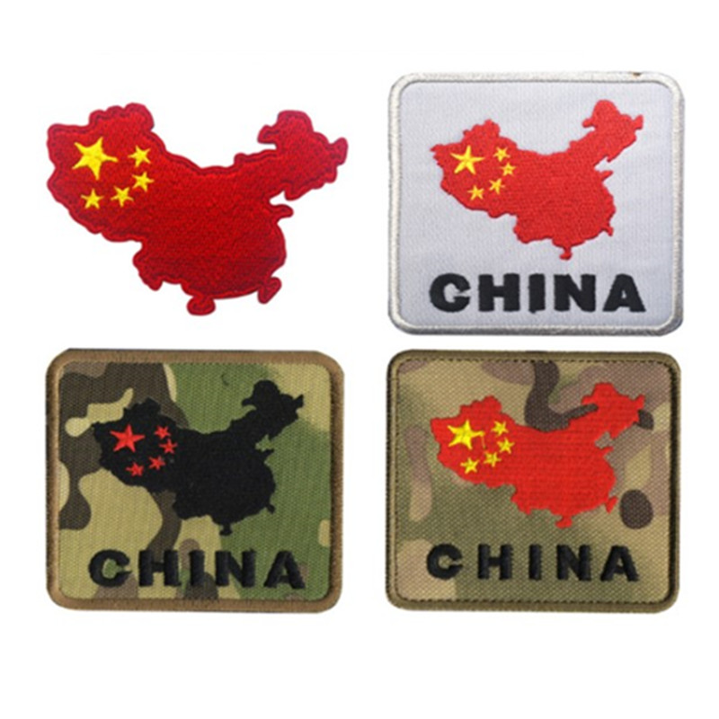 Chinese Mainland Map Arm Zhang Decoration Magic Paste Luggage Clothing Repair Program Adhesive Embroidery Crafts Patriotic Tactics