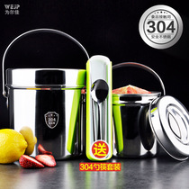 304 stainless steel carrying pot household portable rice bucket can be heated large capacity portable office worker lunch box lunch box