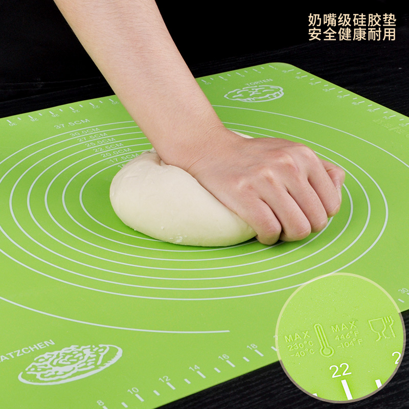 Thickened baking silicone mat Kneading mat Rolling plate Placemat Small oversized non-slip chopping board mat European scale