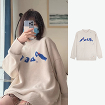 ADER Error Oat Splash LOGO Loose version of sweater OS loose BKAFWLK07OT-OATMEA