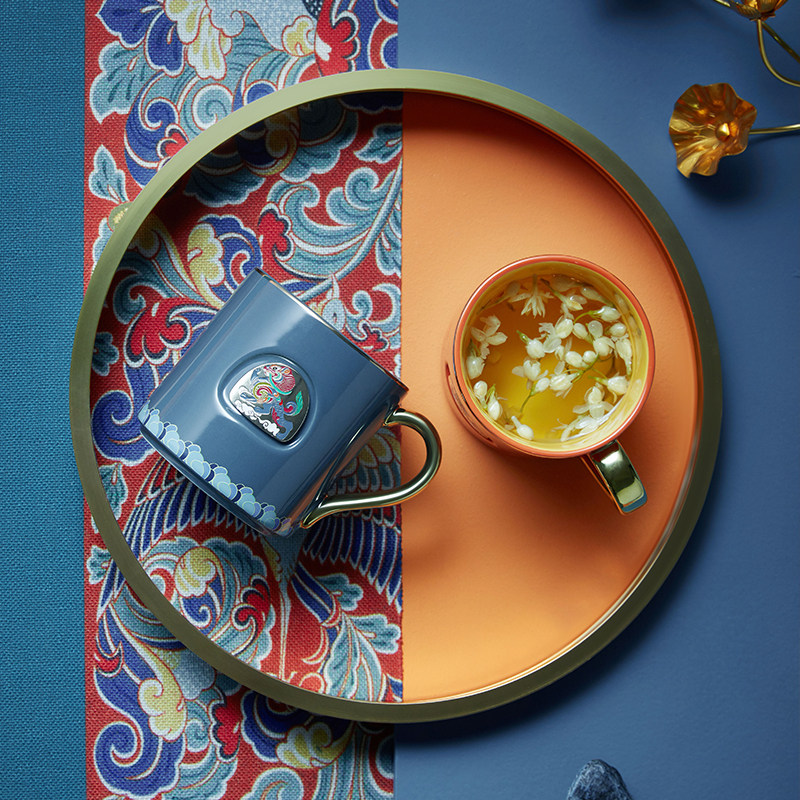 共禾京品 遇见博物联名款 万狮如意 马克杯 400ml 天猫优惠券折后￥39.9包邮（￥69.9-30）2色可选