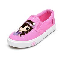 2019 new Korean version of the girl canvas shoes children cloth shoes students white shoes spring and autumn breathable pedal shoes