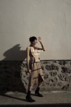 Spot Unravel Project Wool Plaid Tassel Skirt