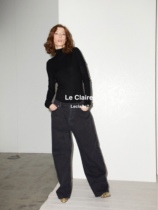 Raey fold cotton high waisted ruffled wide legs loose boyfriend jeans