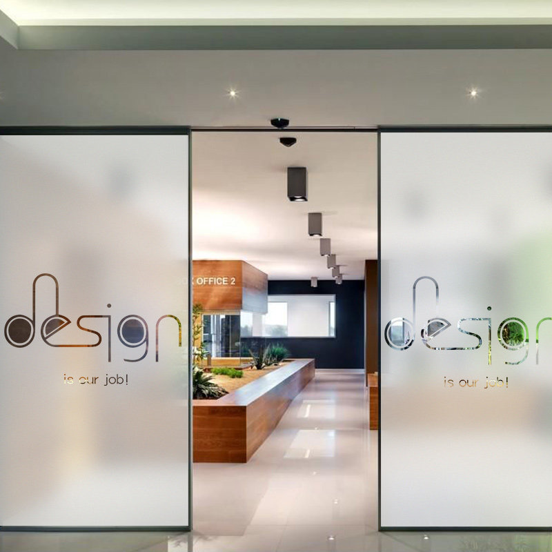 Design Sense Creative Personality Company Office Doors And Windows Glass Cling Film Static Hollowed-out Letters Customized Glass Stickers