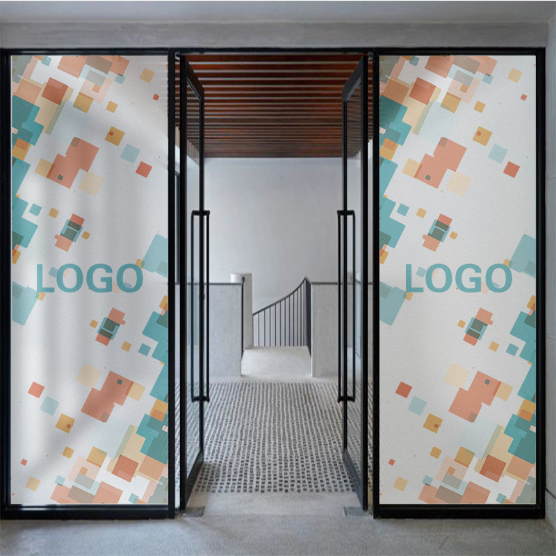 Art innovation matte static sticker transparent opaque office decorative glass film glass door waistline sticker
