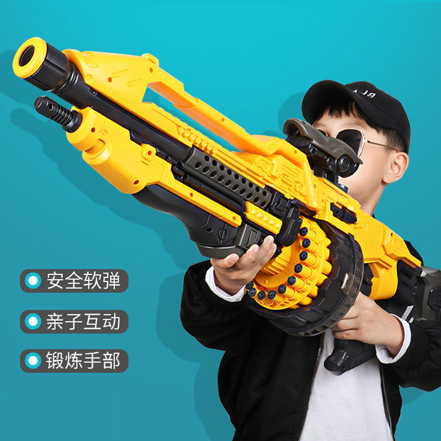 Children's electric burst toy soft bullet gun simulation boy 1214 years old sniper charge assault equipment shooting large