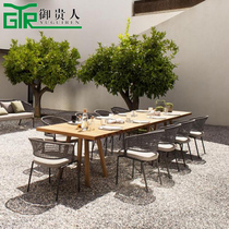 High-end outdoor table and chairs Cane Chair Courtyard Rattan furniture Sales floor Furnished Rooms Balcony Garden Table and chairs