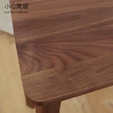 Полный деревянный черный ореховый табурет американский маленький табурет -табурет с нордич -домашним столом столовой стул Новый китайский высокий стул