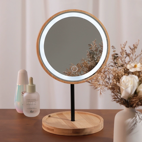 Круглое настольное зеркало, регулируемый заполняющий свет, туалетный столик, подарок на день рождения