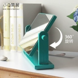 Импортный двусторонний туалетный столик из натурального дерева, синее коралловое настольное крутящиеся зеркало