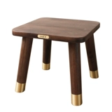 Твердое дерево черное ореховое орех маленькая скамейка. Домохозяйство смены обувной стул Новый китайский импорт с низким содержанием стула латунные аксессуары небольшой деревянный стул