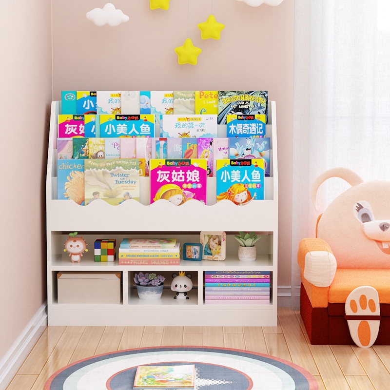 Bookshelf shelf landing children read the drawing of this baby toy 2 in one incorporation magazine shelf bookcase