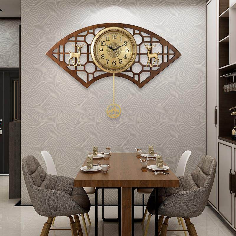 New Chinese pure copper hanging clocks Home Light Extravagant Clock Living Room Creativity Muted Hanging Watch Fashion Atmosphere China Wind Watches