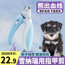 雪纳瑞专用狗狗指甲剪中小型犬剪指甲带灯照血线指甲刀宠物指甲钳