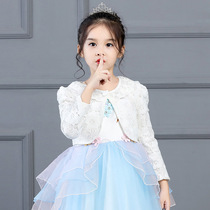 Summer girls thin shawl with skirt small coat children spring and autumn outer cardigan summer dress cloak princess