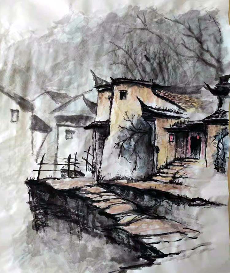 Country painting for small products Classical semi-finished products Landscape Flowers Bird Special students Four-dou-square punching to recommend ten pint gifts