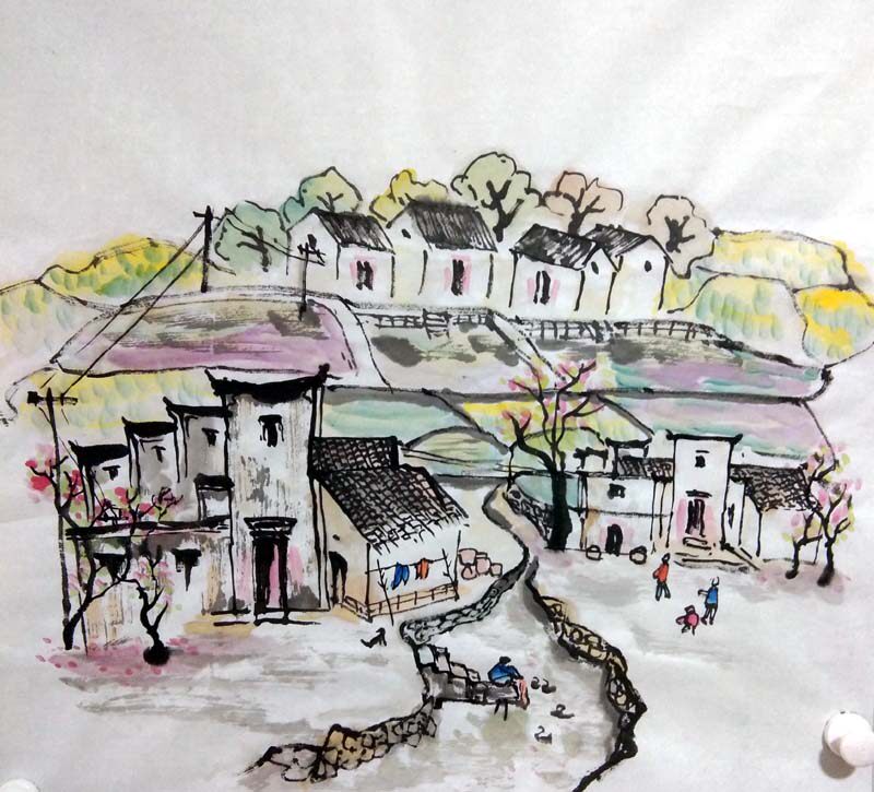 Jiangnan Rural Niu Gengtian Scenery Home Memory Traditional Chinese Painting Original Draft Doufang Ten Grades Four Feet New Landscape Painting