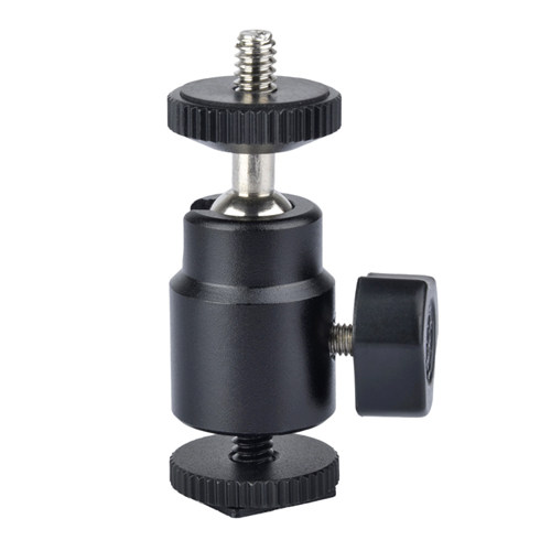 Metal hot shoe small gimbal 1 4 screw interface universal ball gimbal camera light Monitor bracket