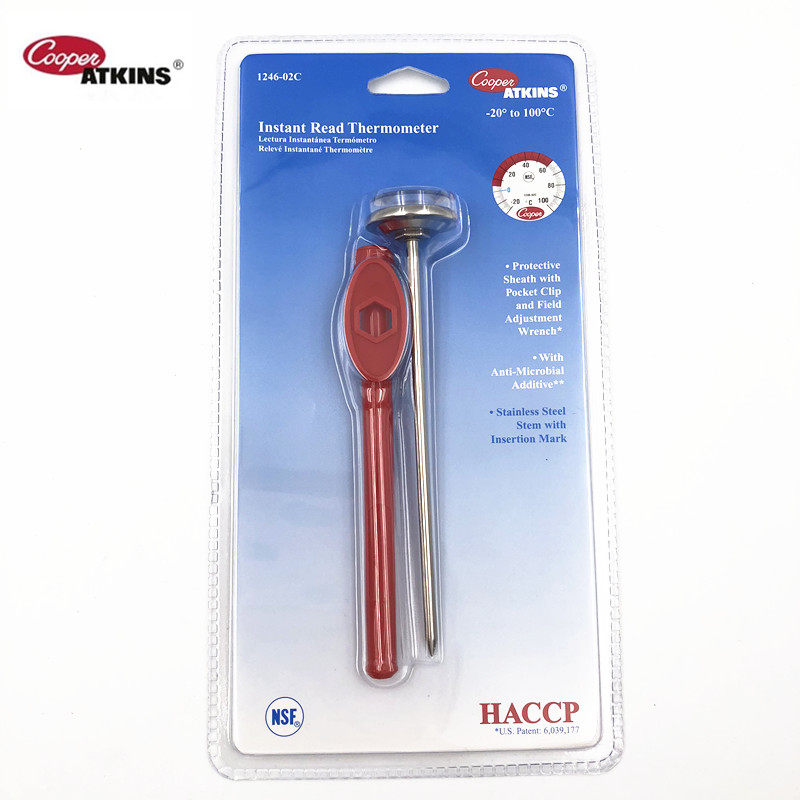 American Cooper-Atkins1246 Food Thermometer Pen Type Pocket Portable Chefs Thermometer Belt Calibration