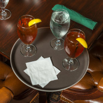 Non-slip round rectangular tray room drinks tray buffet hotel dining black Orange fast food tray