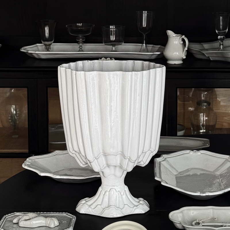 In Stock France Astier De Villatte Rocaille Vase Black Clay Adv