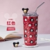 Cốc giữ nhiệt cica cho bé gái cao cấp cốc cà phê ống hút cốc nước cho nữ 2024 mùa hè mới băng bạo chúa cốc lạnh binh dung nuoc da bình thủy tinh đựng nước 