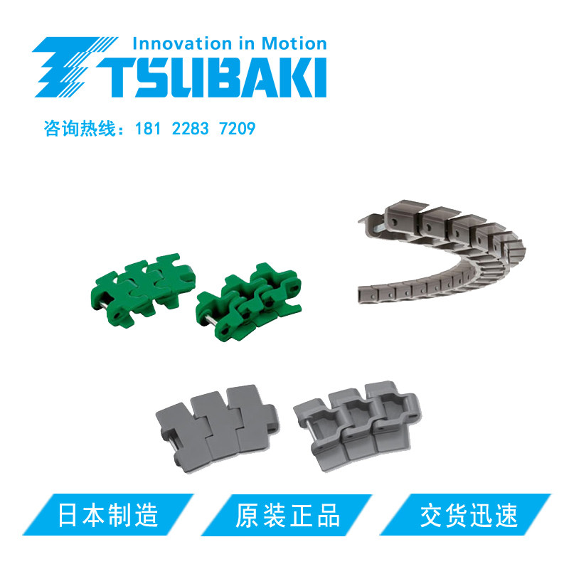 日本TSUBAKI椿本曲线输送用TTUP/TTUPS/TPUM/TPU各类塑料顶板链条