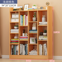Corner bookshelf new Chinese bookcase layered shelf floor rack childrens storage rack bookcase living room with door cabinet