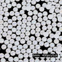 6 мм белая половина иидации около 400 жемчуж