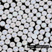 8 мм белая половина имидации около 300 жемчужина