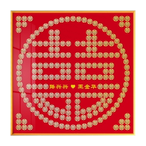 Coin happy word stickers handmade diy hundred happy picture three-dimensional photo frame wedding gift for newlyweds best friend 囍 ornaments