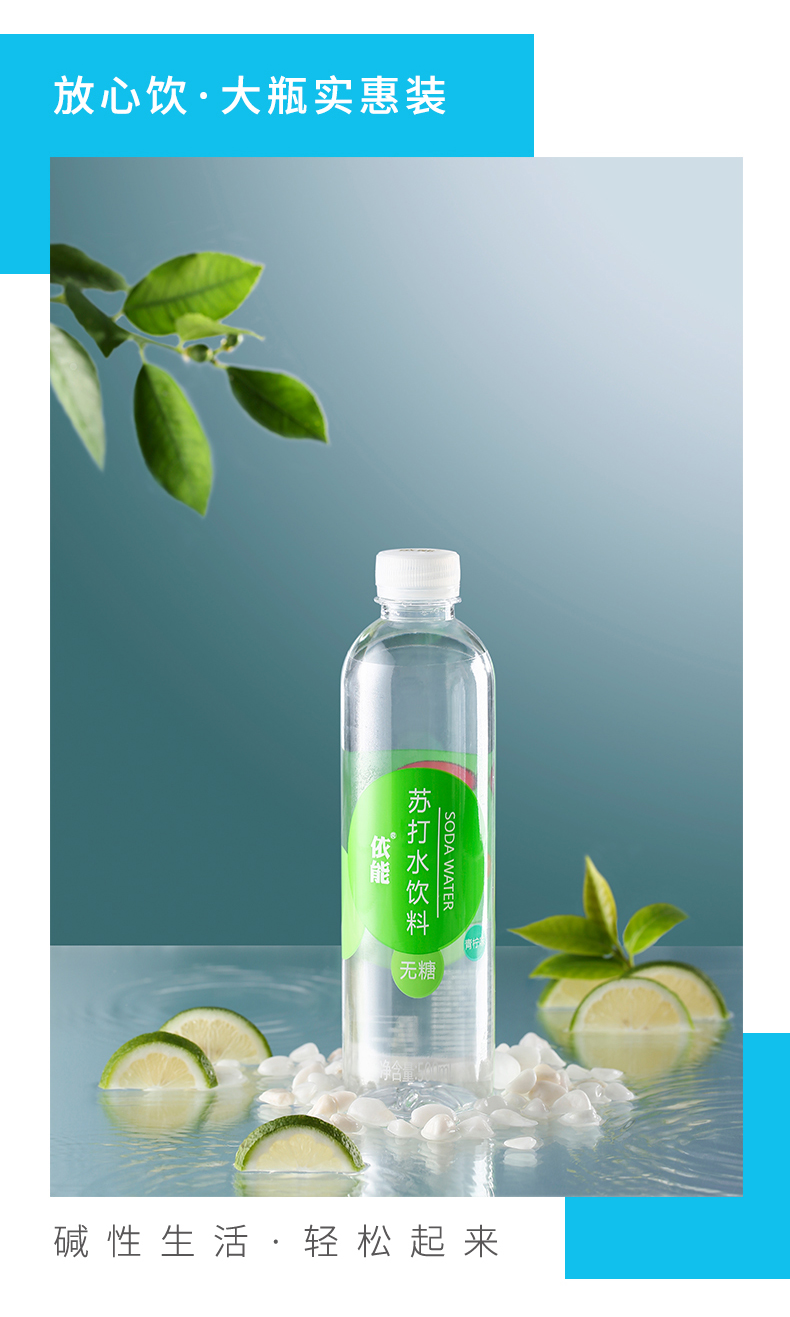 天猫次日达 依能 青柠味苏打气泡水 500ml*48瓶 图6