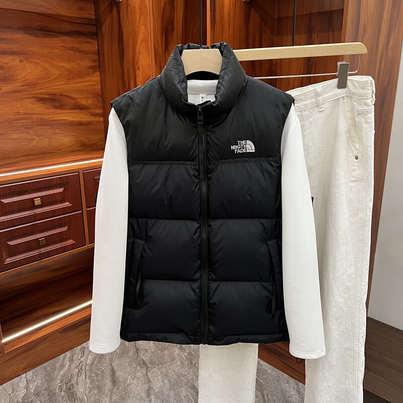 2026 Winter New Casual Embroidered Sleeveless Vest for Men and Women, Couple Style, Solid Color, Stylish and Warm down Vest