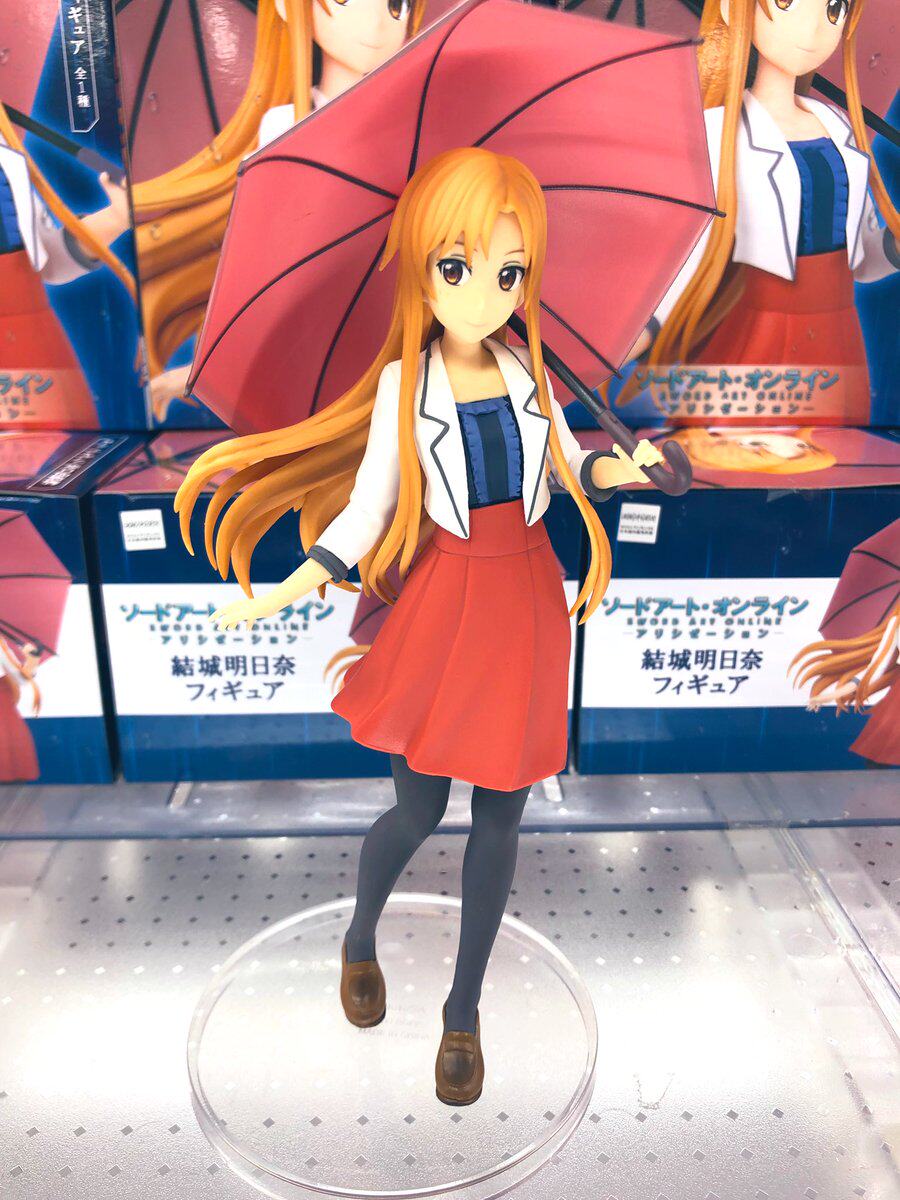 现货包邮furyu 刀剑神域桐人亚丝娜压泡面taito打伞景品手办