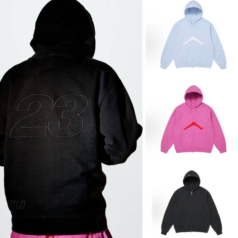 Ss26 Hooded Sweatshirt Zipper Hoodie No. 23 Dunk Silhouette Embroidered Sweatshirt Unisex