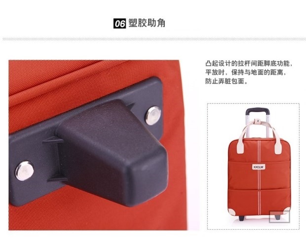 Xe đẩy du lịch trường hợp cho nam và nữ xách tay khoảng cách ngắn cầm tay xe đẩy lưu trữ túi hành lý công suất lớn - Túi du lịch túi da du lịch nữ